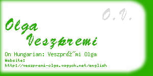 olga veszpremi business card